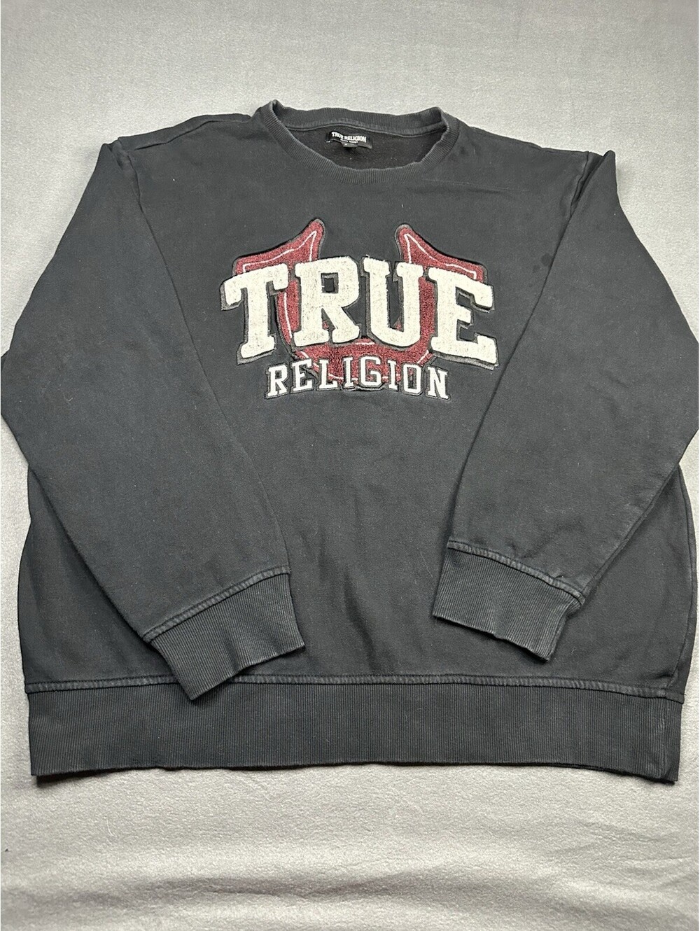 True Religion Pullover Sweater, Black Size XXL